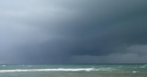 Rain curtain over the seam big storm com... | Stock Video | Pond5