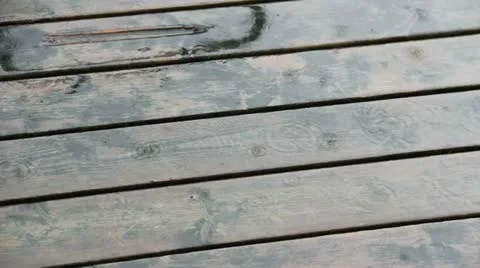 Rain on Deck Stock Footage 11319174