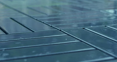 Rain on a Deck Stock Footage 89364827