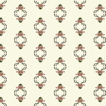 Rain deer pattern. Stock Illustration