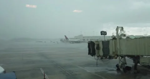 Rain Delay at the Airport Stock Footage 161032273