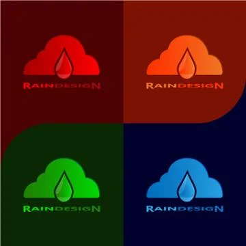 RAIN DESIGN LOGO 6 Stock Illustration