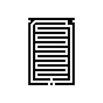 Rain detection sensor glyph icon vector illustration Illustrazione stock