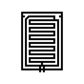 Rain detection sensor line icon vector illustration Stock Illustration