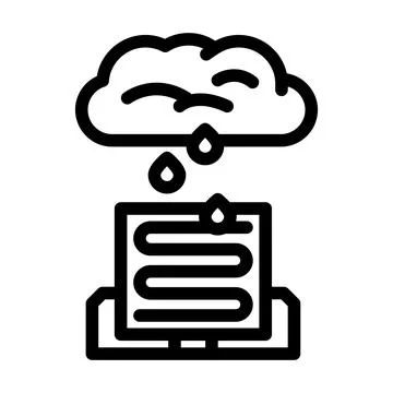 Rain detection sensor line icon vector illustration Stock Illustration