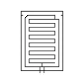 Rain detection sensor line icon vector illustration Illustrazione stock