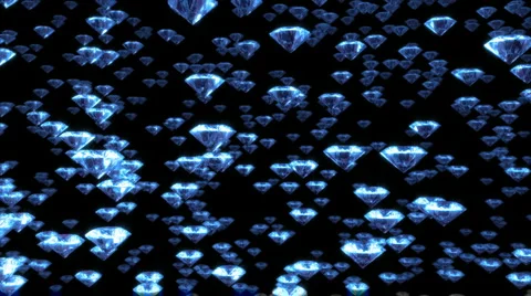 Rain of diamonds with Alpha Channel   Stock Footage 943652