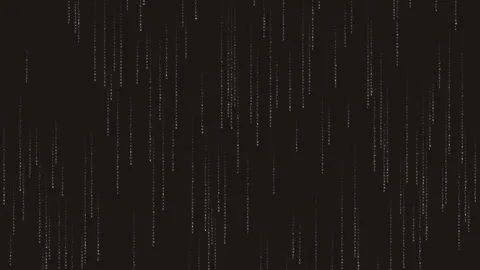 Rain of digital symbols falls in a dark cyberspace with a focus on the patt.. Stock Footage 324649738