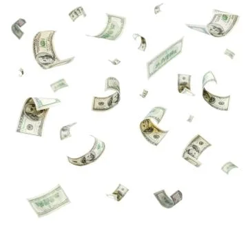 Rain from dollars Stock Photos