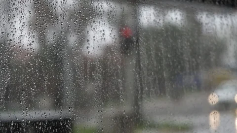 Rain down window Stock Footage 102767515