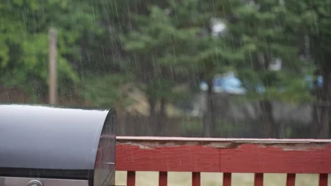 Rain downpour spring day Stock Footage 243398959