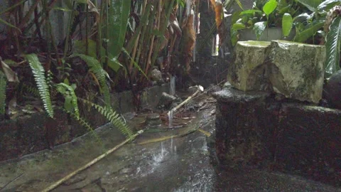 RAIN IN DRAIN Stock Footage 145297290