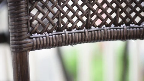 Rain dripping off chair back Stock Footage 75763821