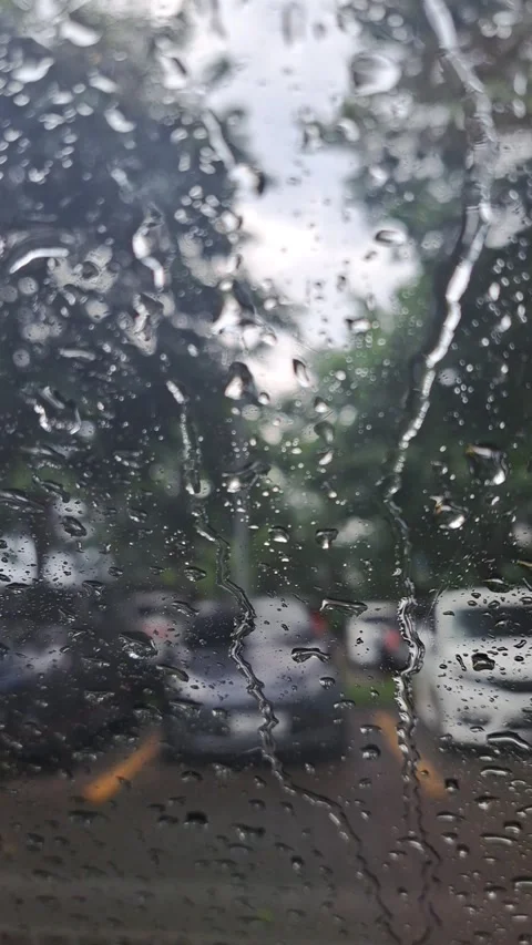 Rain drips on the glass Stock Footage 290923106