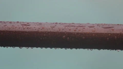 Rain Drips From Rail Video stock 46875614