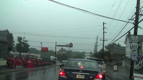 Rain drive 11b Stock Footage 8557507