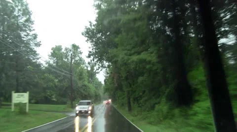 Rain drive 12 Stock Footage 8557510
