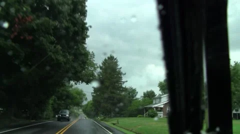 Rain drive Stock Footage 8557552