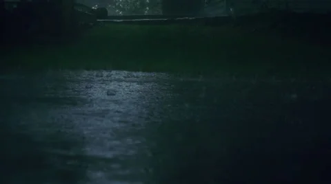 Rain on a driveway Video stock 68348844