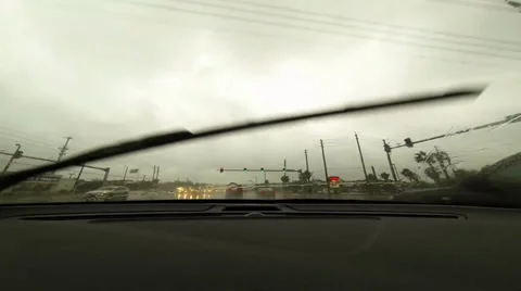 Rain driving time lapse Stock-Footage 36709579