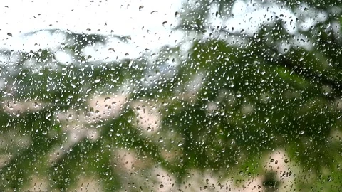 Rain drop and heavy wind blurred background Stock Footage 138736138