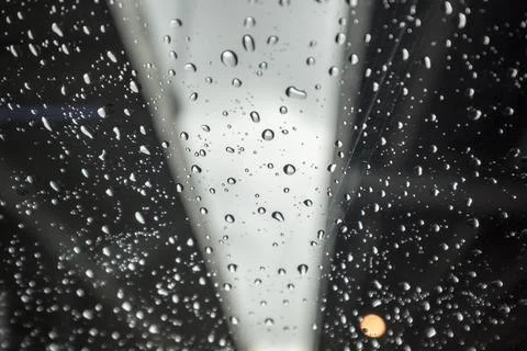 Rain drop on car window Stock Photos