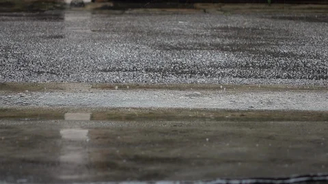 Rain drop on Concrete floor Stock-Footage 98968897