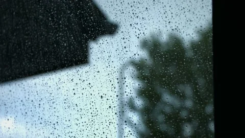 Rain drop down window Video stock 130588669