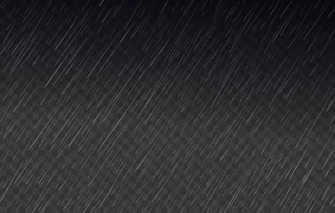 Rain drop effect. Sky water drips. Rainy weather. Transparent background with Stock Illustration