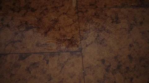 Rain drop falling to the floor in slow motion Stock Footage 92106033