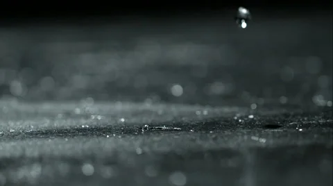 Rain drop falling on ground Видео 47523098