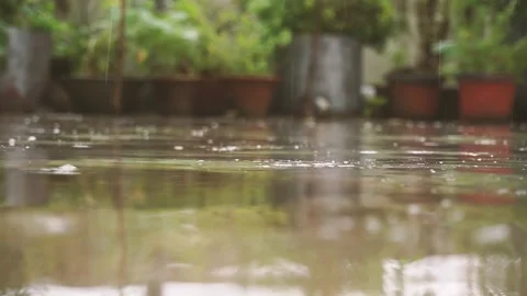 RAIN DROP FALLING ON THE ROOFTOP Stock Footage 136251197