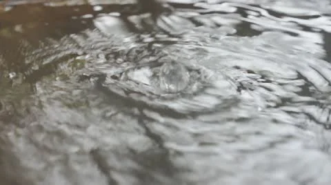 Rain drop falling into water Stock Footage 11496228