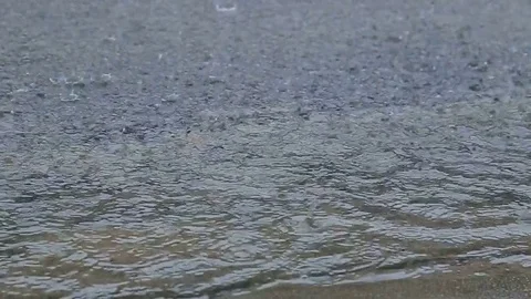 The rain drop on floor footage Stock Footage 80246863