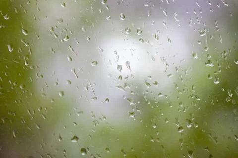 Rain drop on glass Stock Photos