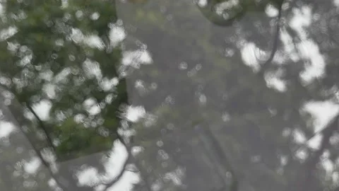 Rain drop on the glass of skylight. Stock Footage 140403896