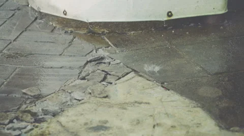 Rain drop on the ground Stock Footage 64115782