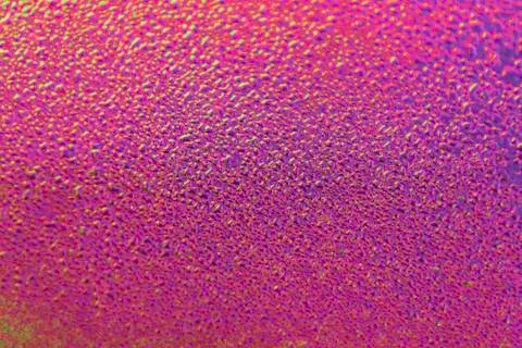 Rain drop on neon pink surface. Spring morning mood. Bright background or wal Stock Photos