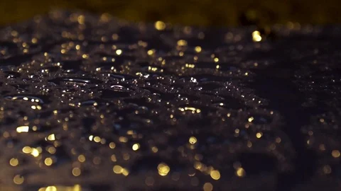 Rain drop by night Stock Footage 99010259