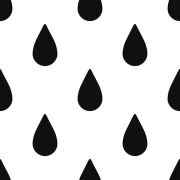 Rain Drop Pattern. Drops Background in Vector Stock Illustration