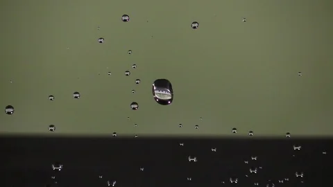 Rain Drop On Stadium glass Stock Footage 127207259