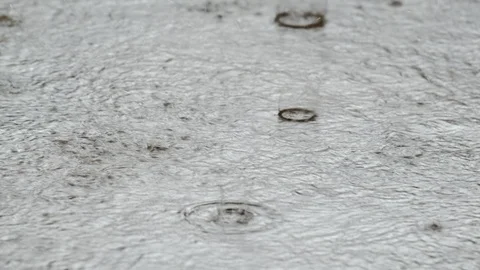 Rain drop on the street. Stock Footage 122000049