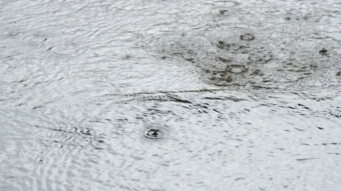 Rain drop on the street. Stock Footage 122000076