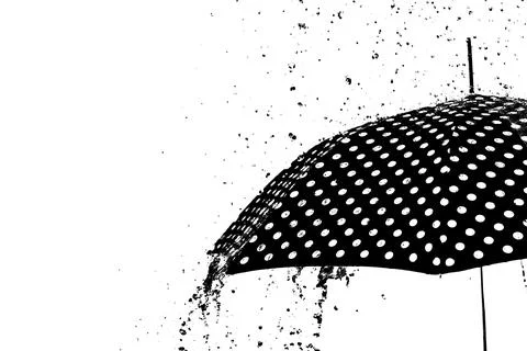 Rain drop umbrella isolated Stock Photos