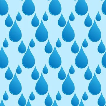 Rain drop in vector seamless pattern. Flat icon of water raindrop. Natural aq イラスト素材