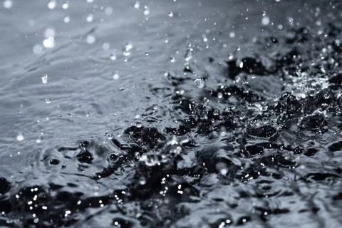 Rain drop water splash Stock Photos