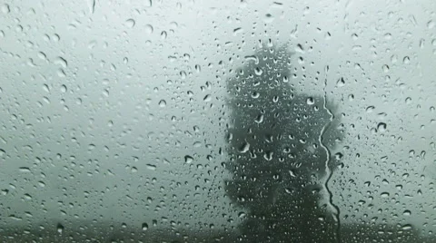 Rain Drop On The Window Stock-Footage 45890532
