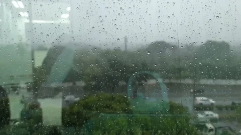 Rain drop on window Stock Footage 225890593