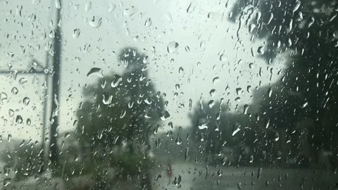 Rain drop on window glasses Video stock 132858554