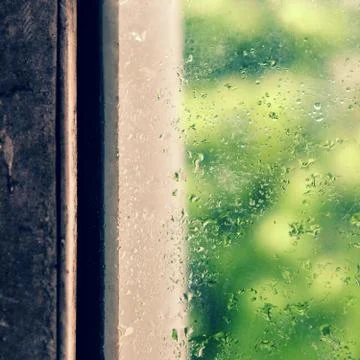 Rain drop on window Stock Photos